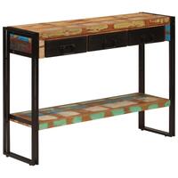 Konsolbord 110x30x76 cm massivt genbrugstræ