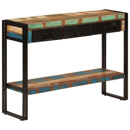 Konsolbord 110x30x76 cm massivt genbrugstræ