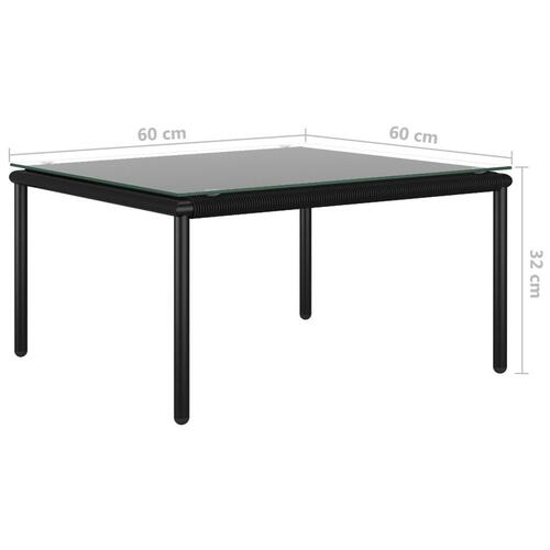 Haveloungesæt 5 dele med hynder PVC sort