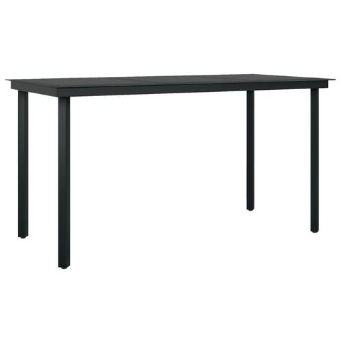 Spisebordssæt til haven 5 dele med hynder polyrattan og glas