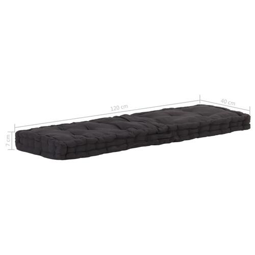 Hynde til pallesofa 120x40x7 cm sort