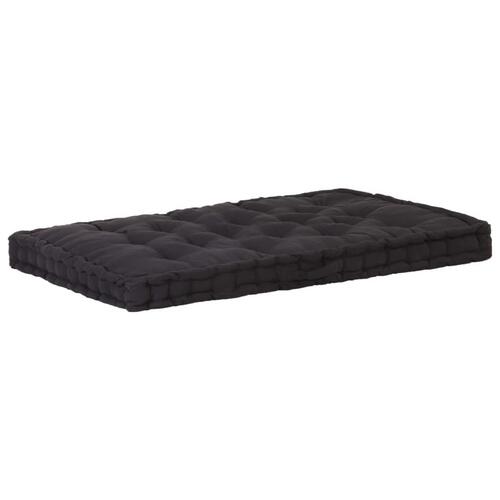 Hynde til pallesofa 120x80x10 cm bomuld sort