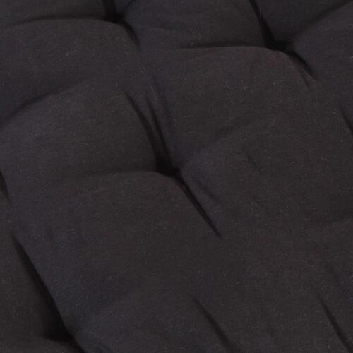 Hynde til pallesofa 120x80x10 cm bomuld sort