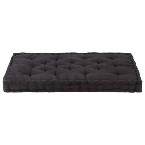 Hynde til pallesofa 120x80x10 cm bomuld sort