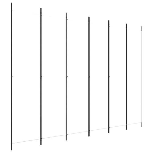 6-panels rumdeler 300x220 cm stof hvid