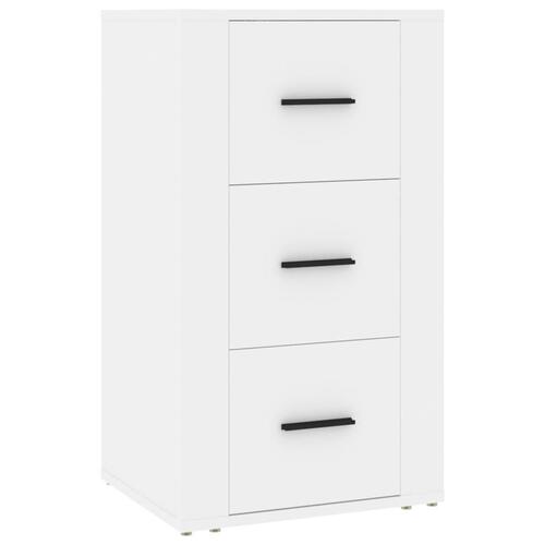Skænk 40x33x70 cm konstrueret træ hvid
