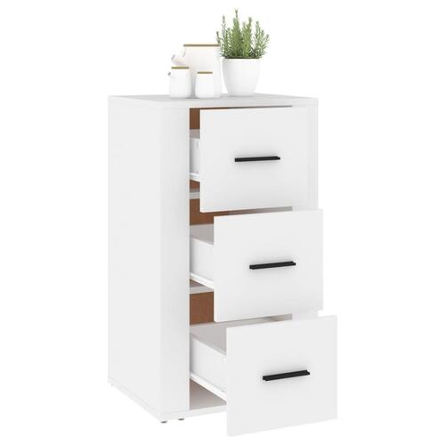 Skænk 40x33x70 cm konstrueret træ hvid