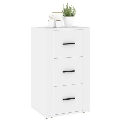 Skænk 40x33x70 cm konstrueret træ hvid