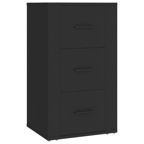 Skænk 40x33x70 cm konstrueret træ sort