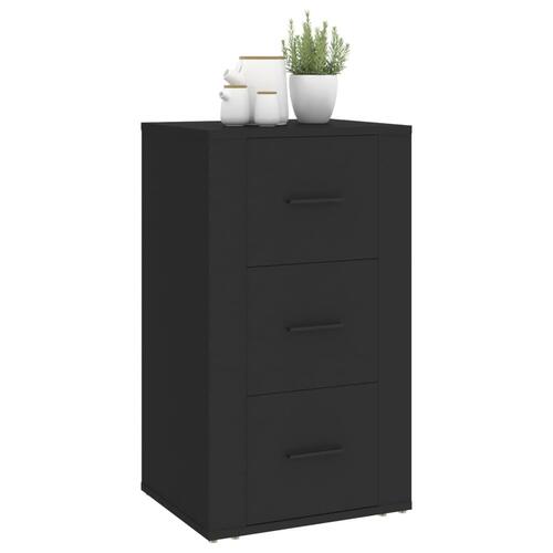 Skænk 40x33x70 cm konstrueret træ sort