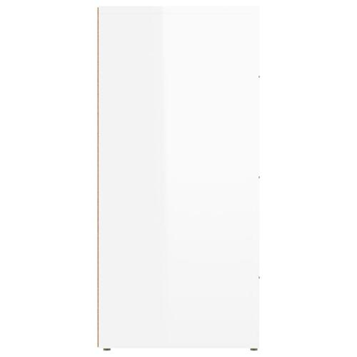 Skænk 40x33x70 cm konstrueret træ hvid højglans