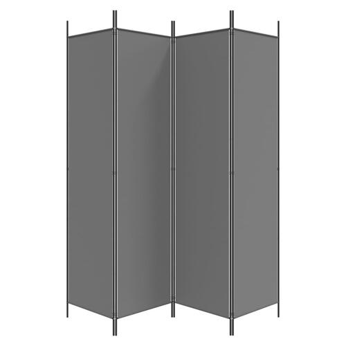 4-panels rumdeler 200x200 cm stof antracitgrå