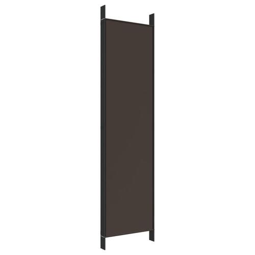 5-panels rumdeler 250x200 cm stof brun