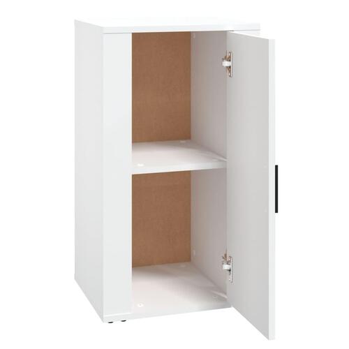 Skænk 40x33x70 cm konstrueret træ hvid