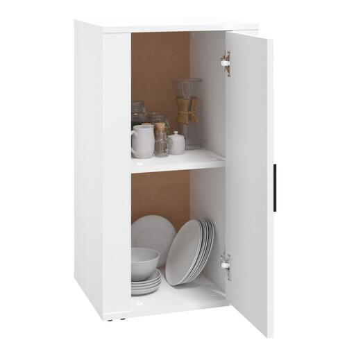 Skænk 40x33x70 cm konstrueret træ hvid