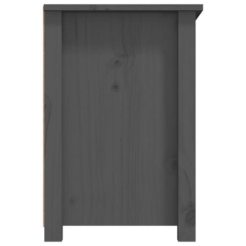 Tv-bord 79x35x52 cm massivt fyrretræ grå