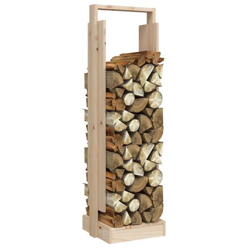 Brændestativ 33,5x30x110 cm massivt fyrretræ