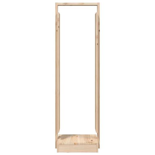 Brændestativ 33,5x30x110 cm massivt fyrretræ