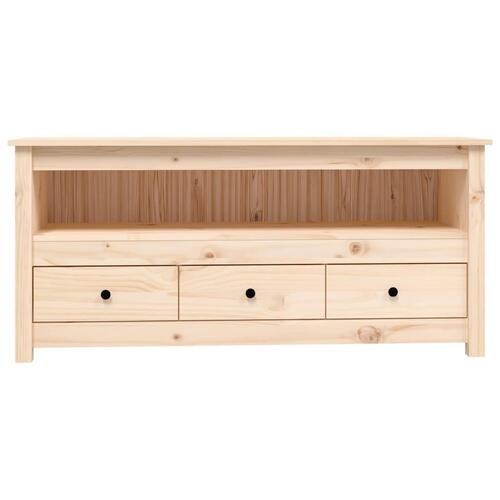 Tv-bord 114x35x52 cm massivt fyrretræ