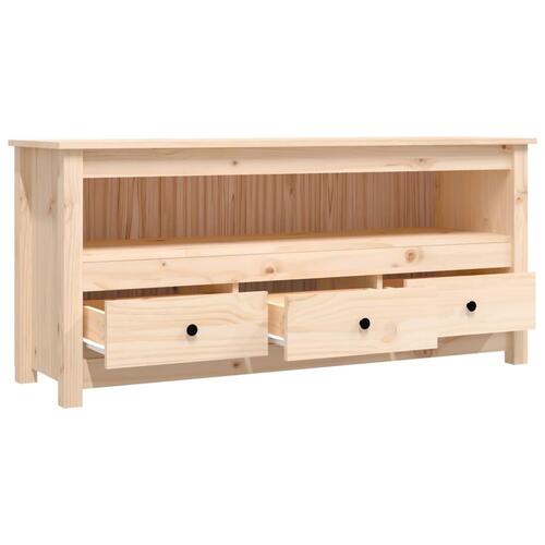 Tv-bord 114x35x52 cm massivt fyrretræ