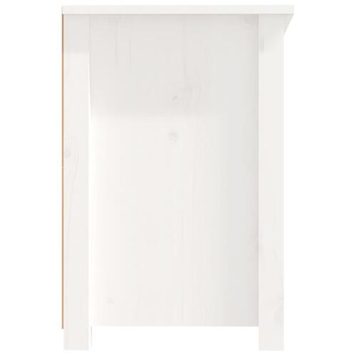Tv-bord 114x35x52 cm massivt fyrretræ hvid