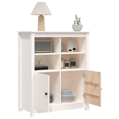 Skænk 83x41,5x100 cm massivt fyrretræ hvid