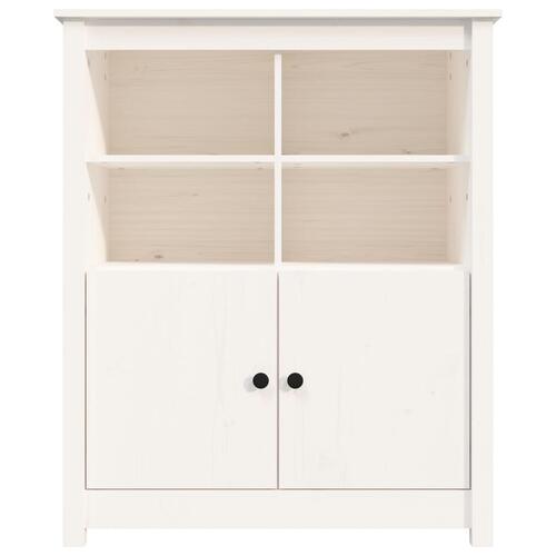 Skænk 83x41,5x100 cm massivt fyrretræ hvid