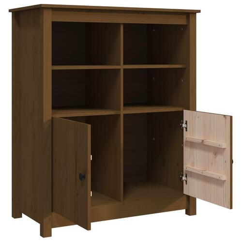 Skænk 83x41,5x100 cm massivt fyrretræ gyldenbrun