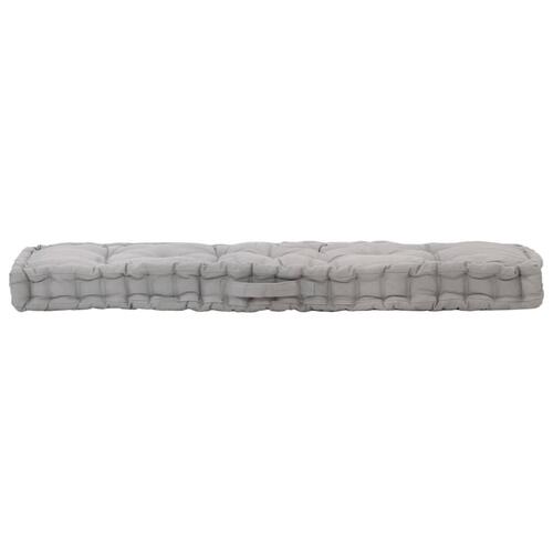 Hynde til pallesofa 120x40x7 cm bomuld grå