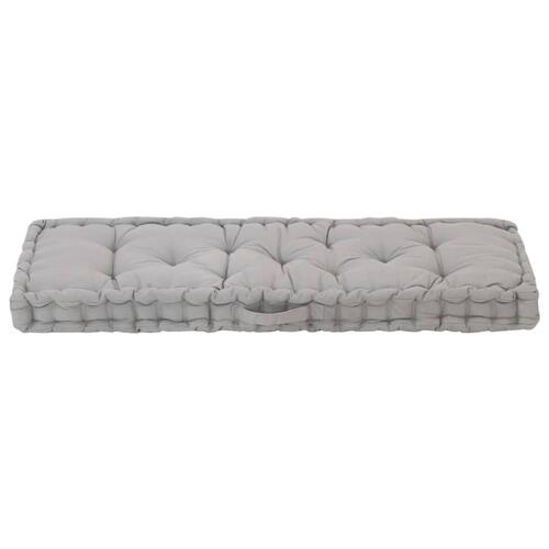 Hynde til pallesofa 120x40x7 cm bomuld grå