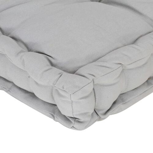 Hynde til pallesofa 120x80x10 cm bomuld grå