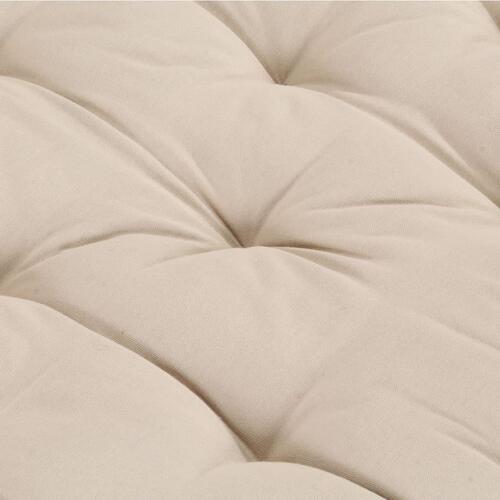 Hynde til pallesofa 120x40x7 cm bomuld beige