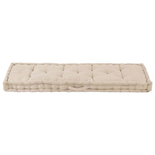 Hynde til pallesofa 120x40x7 cm bomuld beige