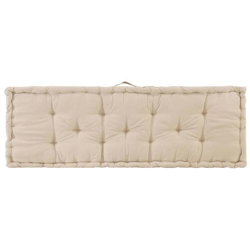 Hynde til pallesofa 120x40x7 cm bomuld beige