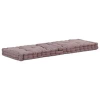 Hynde til pallesofa 120x40x7 cm bomuld gråbrun