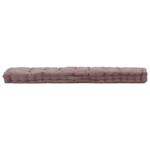 Hynde til pallesofa 120x40x7 cm bomuld gråbrun