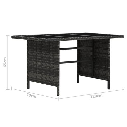 Haveloungesæt 4 dele med hynder polyrattan grå