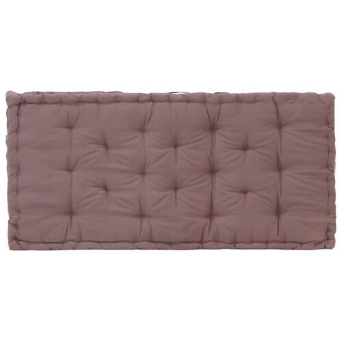 Hynde til pallesofa 120x80x10 cm bomuld gråbrun