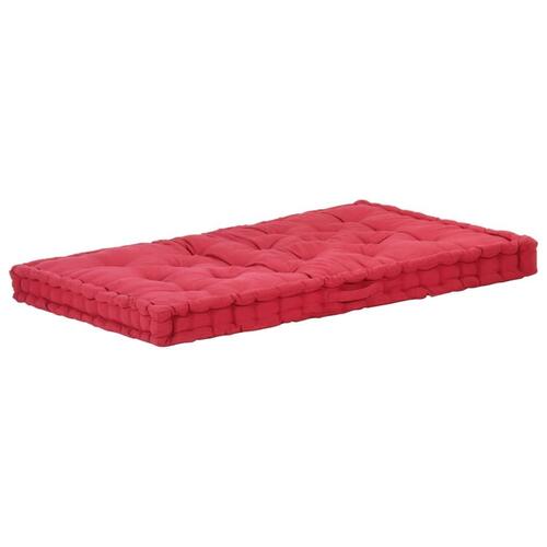 Hynde til pallesofa 120x80x10 cm bomuld bordeauxfarvet