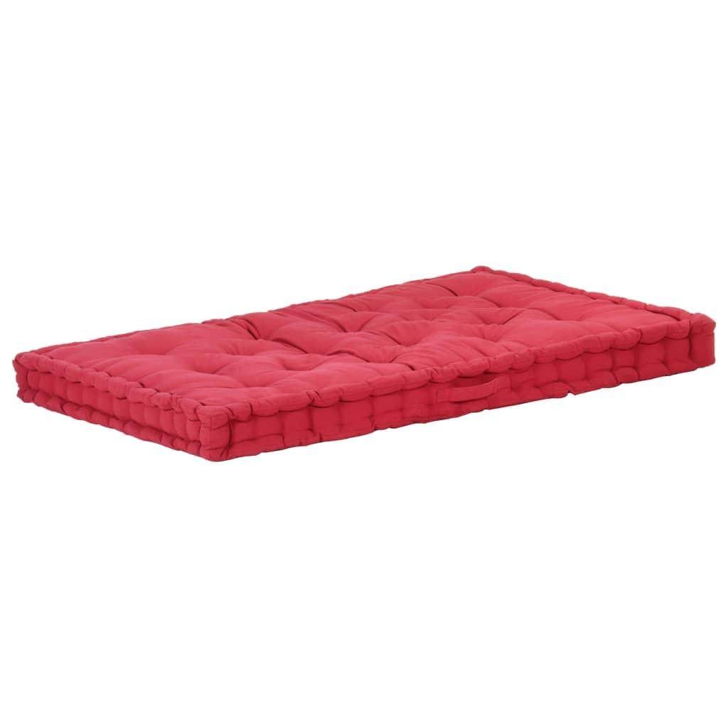 Hynde til pallesofa 120x80x10 cm bomuld bordeauxfarvet
