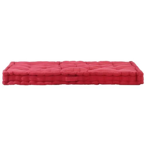 Hynde til pallesofa 120x80x10 cm bomuld bordeauxfarvet