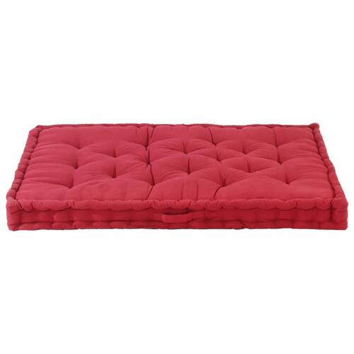 Hynde til pallesofa 120x80x10 cm bomuld bordeauxfarvet