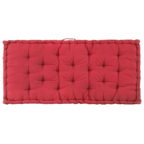 Hynde til pallesofa 120x80x10 cm bomuld bordeauxfarvet