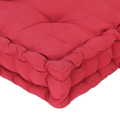 Hynde til pallesofa 120x80x10 cm bomuld bordeauxfarvet