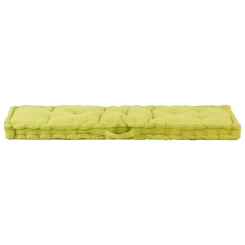 Hynde til pallesofa 120x40x7 cm bomuld grøn