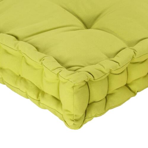 Hynde til pallesofa 120x40x7 cm bomuld grøn