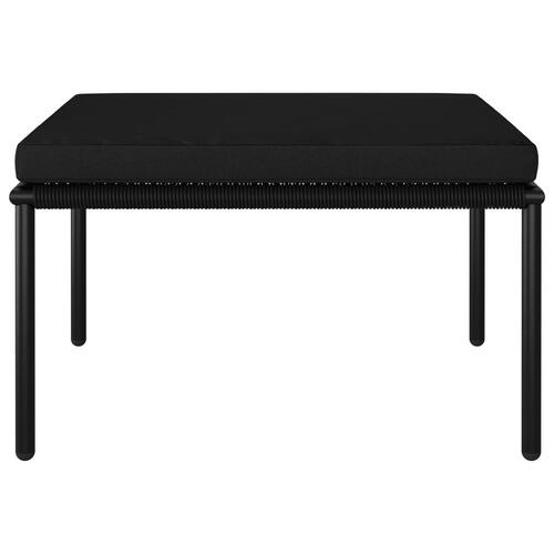 Loungesæt 6 dele med hynder PVC sort