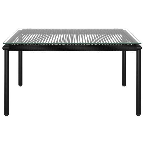 Loungesæt 6 dele med hynder PVC sort