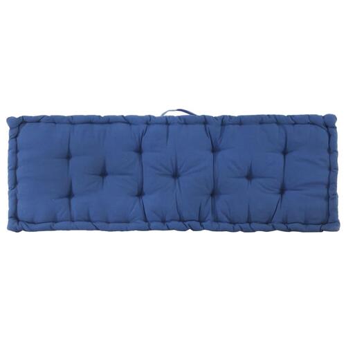 Hynde til pallesofa 120x40x7 cm bomuld lyseblå