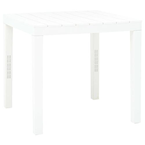 Havebord 78 x 78 x 72 cm plastik hvid